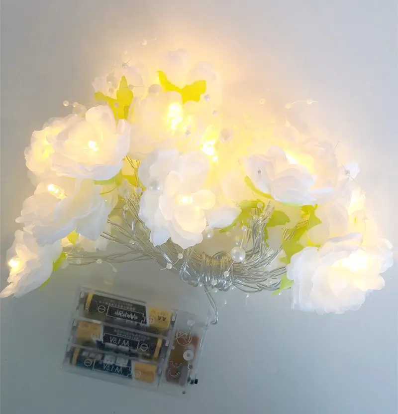 3Cm Grote Roos Batterij String Licht Bruiloft Roos Fee Licht Voorstel Van Huwelijk Valentijnsdag Feestelijk Decoratie Licht