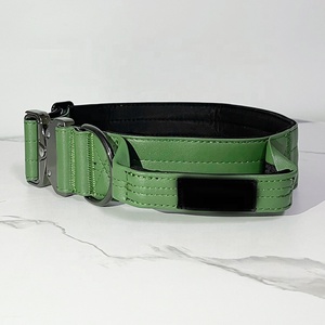 <span class=keywords><strong>Collar</strong></span> de perro táctico verde militar de 2 pulgadas de cuero de lujo con neopreno resistente nuevo diseño de nailon personalizado para entrenamiento - Product Image 2