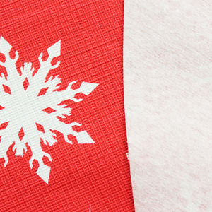 Nappe ronde en PEVA motif flocon <span class=keywords><strong>de</strong></span> neige pour <span class=keywords><strong>Noël</strong></span>, certifiée par un fabricant avec plus <span class=keywords><strong>de</strong></span> 30 ans d'expérience - Dos en flanelle imperméable, OEM ODM pour les détaillants américains et européens - Product Image 4