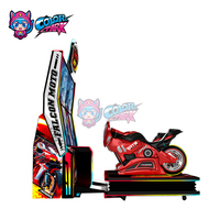Simulateur de course coloré pour 2 joueurs, enfants et adultes, divertissement, 4 écrans, moto, jeux d'arcade à pièces