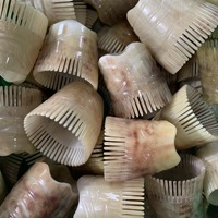 Peigne de massage de tête de yak fait à la main masseur de cuir chevelu en corne outil de massage Guasha pour la relaxation méridienne