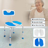 Knowdown U-Slot Hygiène Découpe Bain Ascenseur Chaise Hauteur Réglable En Aluminium Rembourré Chaise De Douche Pour Enfants Handicapés
