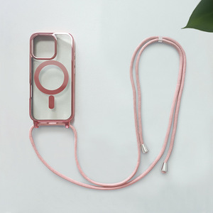 <span class=keywords><strong>Coque</strong></span> <span class=keywords><strong>de</strong></span> <span class=keywords><strong>téléphone</strong></span> transparente <span class=keywords><strong>de</strong></span> luxe <span class=keywords><strong>personnalisée</strong></span> pour iPhone 15 16 13 en matériau PC avec cordon et étui magnétique pour <span class=keywords><strong>téléphone</strong></span> portable - Product Image 5