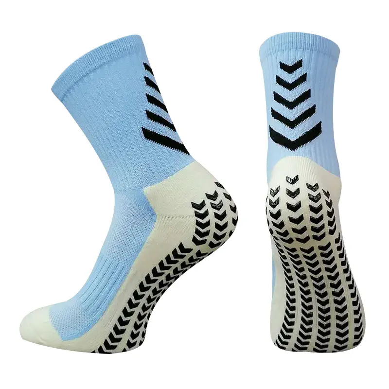 KANGYI anti slip custom football socks sports non slip soccer grip crew socks for men women