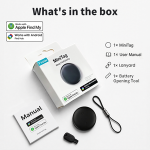 Traceur et localisateur sans fil pour clés avec réseau Find My, longue autonomie de la batterie, mini balise étanche - Product Image 1