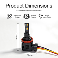 Nouvelle ampoule LED H11 personnalisée pour camion, remorque, bus, DC12V-24V, couleur personnalisée, 36W haute puissance