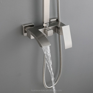 Allemagne 304 acier inoxydable pluie mural <span class=keywords><strong>de</strong></span> luxe mitigeur <span class=keywords><strong>de</strong></span> bain ensemble <span class=keywords><strong>de</strong></span> <span class=keywords><strong>douche</strong></span> - Product Image 4