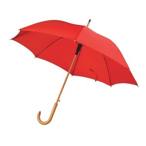 Sombrilla de Patio con Mango de Madera Roja y 105 cm de Diámetro para Exteriores - Product Image 1