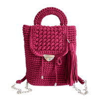 Sacs à main et sacs à dos en tissu de bonne qualité, grande capacité, style simple, faits à la main en fil de t-shirt, vente en gros
