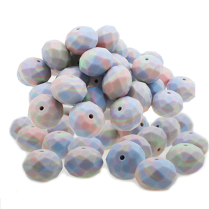 Nouveaux produits Perles en silicone de qualité alimentaire, rondes et hexagonales, couleurs assorties, en vrac, pour la dentition, vente en gros - Product Image 1