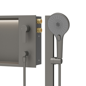 Niche de <span class=keywords><strong>douche</strong></span> encastrée avec étagère de rangement intégrée pour la rénovation de salles de bain et les projets de construction neuve - Product Image 2