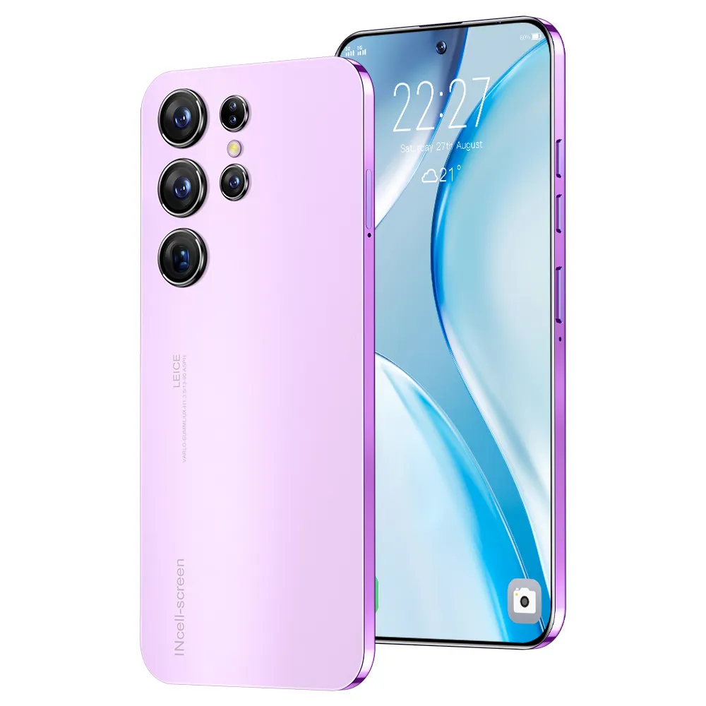 S23 + ponsel pintar Ram 5G ROM 48MP, ponsel cerdas Android 512 baterai 5800mAh mendukung kartu Sim ganda 12GB + 12.0 GB dengan kamera 24Mp + 48MP