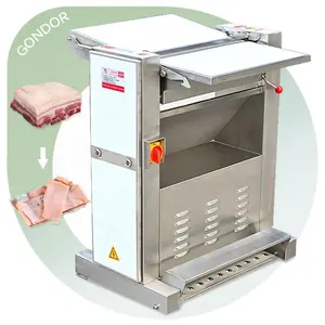 Procesamiento de eliminación de grasa portátil rebanada fresca Manual pelador de carne cortador cerdo piel de cerdo máquina de corte