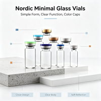 Flacon en verre transparent à baïonnette pour solutions d'emballage de sérums et d'essences cosmétiques pour marques de distributeurs