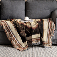 Vente flash - Plaid décoratif pour la maison en polyester/coton tissé épais de luxe - Couverture d'hiver