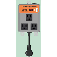 Régulateur de tension électronique automatique monophasé Konstar 15A AC 50/60Hz avec affichage LED, protection contre les surcharges et les sous-tensions, haute efficacité