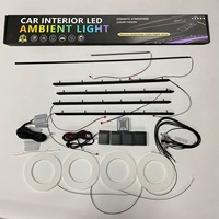 Iluminación Ambiental Automotriz Universal K6, Kit de Cielo Estrellado para Interior de Auto, Luz Decorativa para Auto, Luz Ambiental de Cascada Arcoíris