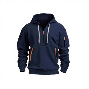 Sudadera con Capucha para Hombre, Invierno, Sólida, Poliéster y Algodón, Forro Polar, 350 Gramos, Transpirable, Resistente al Viento, Ecológica, Corte Holgado - Product Image 1