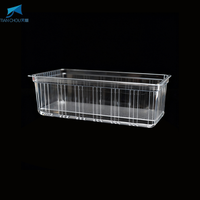 Boîte en plastique PET jetable rectangulaire pour l'emballage sous blister, conteneur pour aliments, fruits et légumes, directement du fabricant