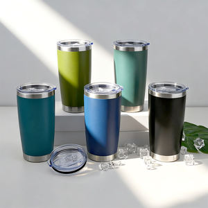 Customized Insulated <b>Tumbler</b> Wholesale <b>Bulk</b> Custom Drink Cup Hot and Cold <b>20oz</b> <b>Stainless</b> <b>Steel</b> <b>Tumbler</b> White Cup - Product Image 1
