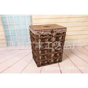 Cestas de mimbre para la ropa sucia, organizador de almacenamiento rectangular para lavandería, tipo vertical GF 31 - Product Image 2