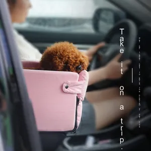 Lit moderne écologique pour animaux de compagnie, facile à nettoyer, en <span class=keywords><strong>velours</strong></span> côtelé, en peluche, à motif solide, <span class=keywords><strong>coussin</strong></span> de sécurité amovible pour voiture et <span class=keywords><strong>chien</strong></span> pour usage domestique - Product Image 1