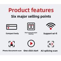 Scanner de documents Ricoh Ix1300 A4 haute vitesse, double canal CIS USB, 600x600 dpi, numérisation de factures, certificats, cartes, passeports, HD