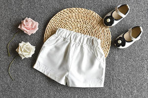 Proveedor Chino de Ropa de Moda Infantil, Bonitos Pantalones para Niñas, Conjunto de 2 Piezas con Cinturón, Ropa de Verano - Product Image 6