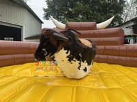 Taureau mécanique gonflable électrique Rodeo Games, château gonflable durable à vendre, centre commercial extérieur, école, matériau PVC