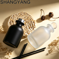 Luxuriöse Mattierte Bernstein-Schwarze 140ml Glasflasche mit Korkverschluss für Duftstäbchen-Diffusor, Leere Aromatherapie-Flasche