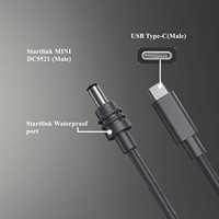 Cables de Alimentación USB C a DC para Starlink Mini, 100W PD USB Tipo-C, 2M/3M/5M/10M/15M/20M, Cable de Carga Impermeable para Starlink Mini C