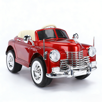 Voiture électrique pour enfants à quatre roues, télécommande 2.4G, lecteur de musique multifonction, batterie, style rétro, haute performance
