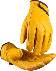 Guantes de Trabajo Resistentes al Agua para Hombre, de Cuero Vacuno, Antideslizantes, Resistentes a Pinchazos, con Puño de Seguridad para Construcción y Jardinería - Product Image 1