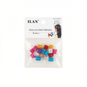 ILAN Anelli per Trecce 8x9mm 20pz per Trecce e Dreadlock - Product Image 1
