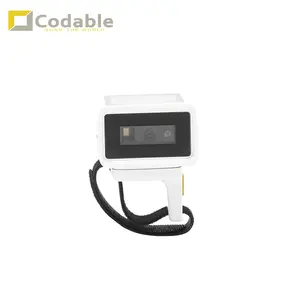 Codable RS7300 BL Pemindai Kode Batang Nirkabel, Cincin Laser Mini Dapat Dipakai untuk Laptop