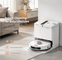 Robot Vacuum Cleaner LDS Navigation dengan Pembuangan Kotoran Otomatis, Pembersihan Basah/Kering untuk Lantai Keras dan Karpet, Menggunakan Motor Tanpa Sikat dan Filter Cyclone