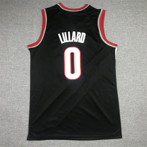 Tenues de basketball américaines brodées les plus populaires # 0 Maillot des Portland Trail Blazers pour hommes de Damian Lillard - Product Image 5