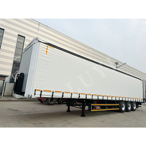 LUYI 40ft PVC Tissu Rideau Van Trailer 3 Essieux 40ft Acier Semi <span class=keywords><strong>Remorque</strong></span> avec Bâche Volets Rouleaux et Rideau Latéral Ouvert - Product Image 2