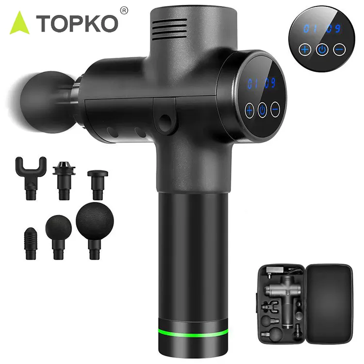 TOPKO 6 Kopf schnell wiederauf ladbare tragbare elektrische Hand massage gerät Massage pistole