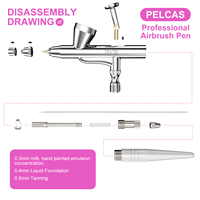 Compresseur de gain de temps Portable sans fil manuel pochoir à ongles décoration gâteau fondation aérographe pistolet
