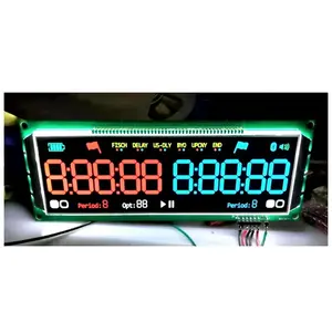 ROHS COB Display LCM layar Digit warna modul LCD SPI HT1621 BTN VA segmen warna kustom LCD SPI dengan Pin logam