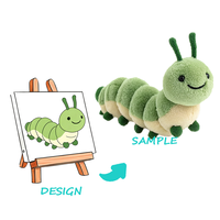 Peluche personnalisée en gros, jouet en peluche OEM avec design brodé, doublure en maille de nylon à poils longs