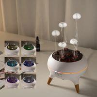 Humidificateur de pulvérisation de méduses de chambre à coucher Smart Home avec volcan de feu 3D et diffuseur de flamme Lumière chaude Garantie 1 an