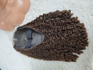 Letsfly Promotion 78$ Pissy Curly Burmese <b>Wigs</b> 5x5 Brazilian Human Hair Frontal <b>Wigs</b> Double Drawn Transparent Full <b>Lace</b> <b>Front</b> - Product Image 6