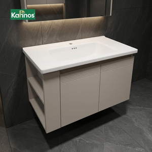 Muebles de Baño de Lujo con Lavabo Integrado, Gabinete de Almacenamiento, Estructura Estable, Resistente al Desgaste, Fácil Montaje, para Casa/Apartamento - Product Image 1