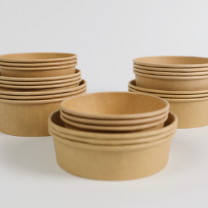 35 oz 1000 ml usa e getta ciotola di carta rotonda con coperchio per insalata cibo da asporto imballaggio - Product Image 5