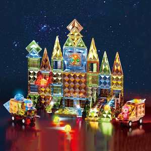 Zhorya Ensemble de blocs de construction Château 147 pièces, Jouet d'assemblage en forme de diamant pour enfants - Product Image 2