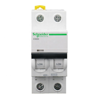 Interruptor Automático Schneider A9D65216 IC65N Vigi+ Serie Acti9 MPCB 2P C16A 30mA Tipo A 6kA 230V para Riel DIN con Protección Contra Fugas a Tierra y Sobrecarga