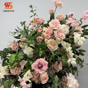 Flores y plantas decorativas OEM lisas, centros de mesa para eventos de boda, arco de flores artificiales de seda para decoraciones de boda - Product Image 2