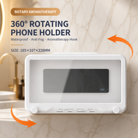 Support mural étanche IPX6 pour téléphone de douche, anti-buée, écran tactile, étui adhésif pour salle de bain, hôtel, salle de sport, spa, vente en gros OEM